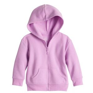 Toddler jumping bean fleece zip up hoodie (set of 2) lavender color